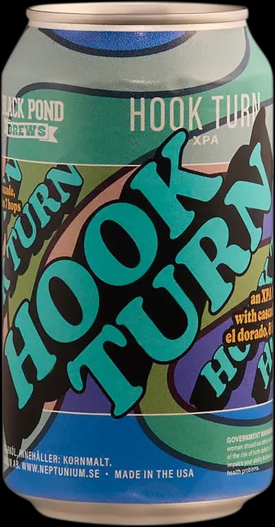 Black Pond Brews, Hook Turn Extra Pale Ale, Burk, 355 ml