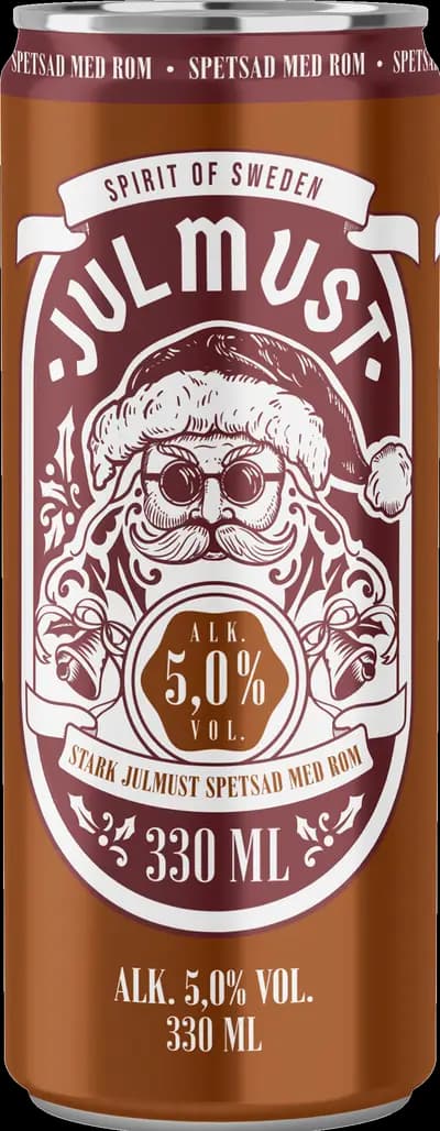 SoS, Stark Julmust med Rom, Burk, 330 ml